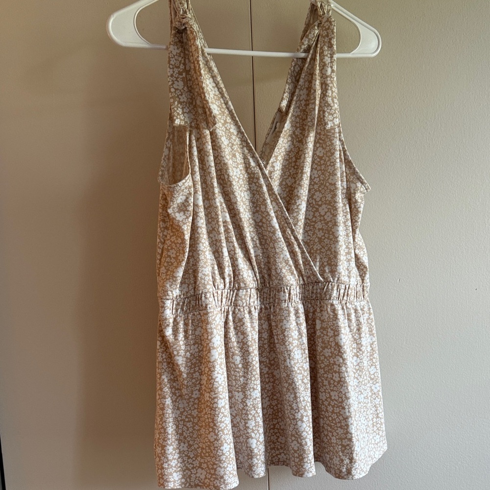 Maurices Floral Beige Tank Top